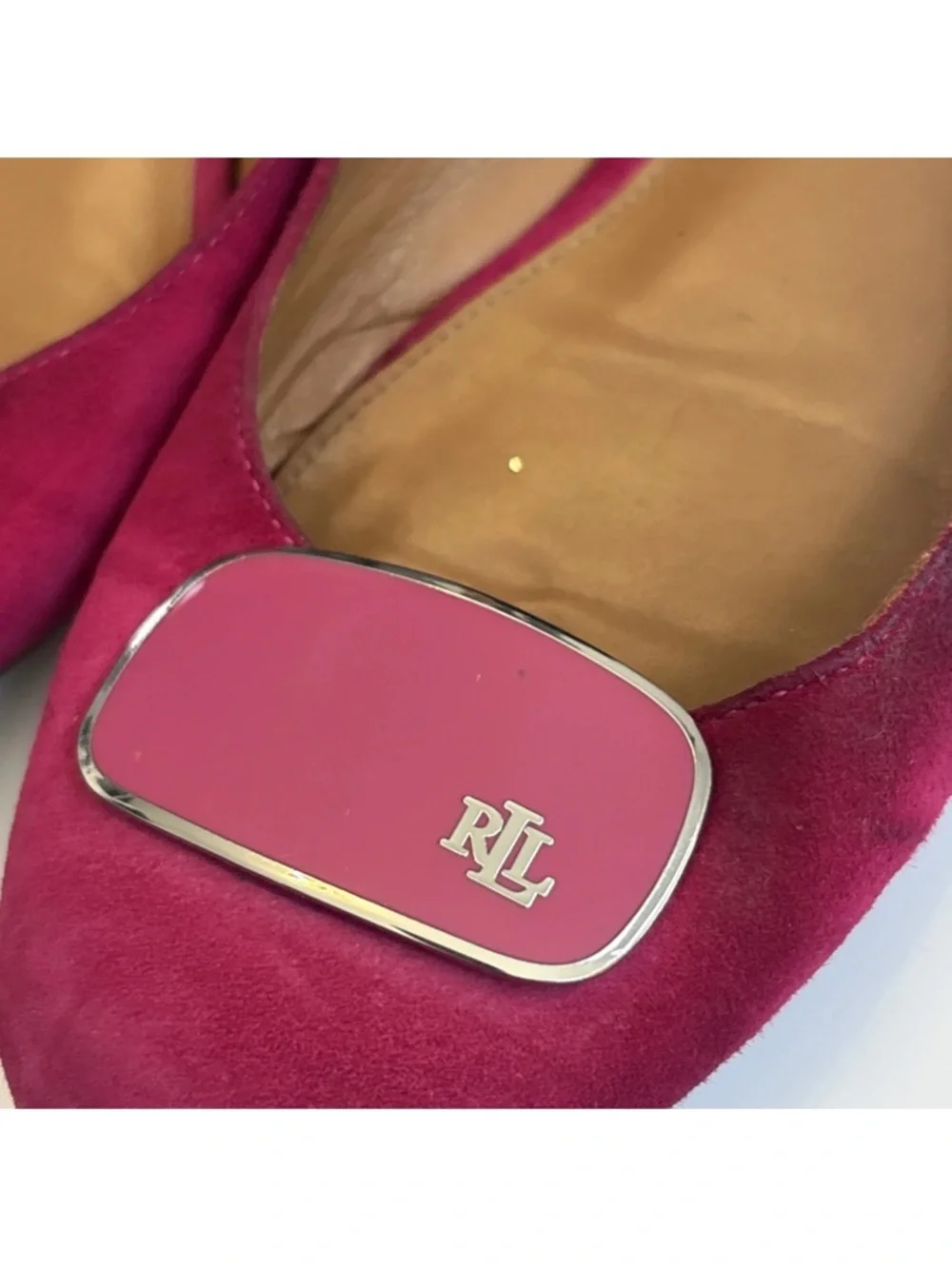 Lauren Ralph Lauren Women’s Camern Slip-On Ballet Flats In Geranium No Box Sz 9 - Picture 3 of 16